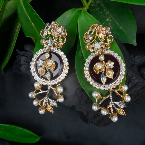 Fancy kundan jhumka D224-4